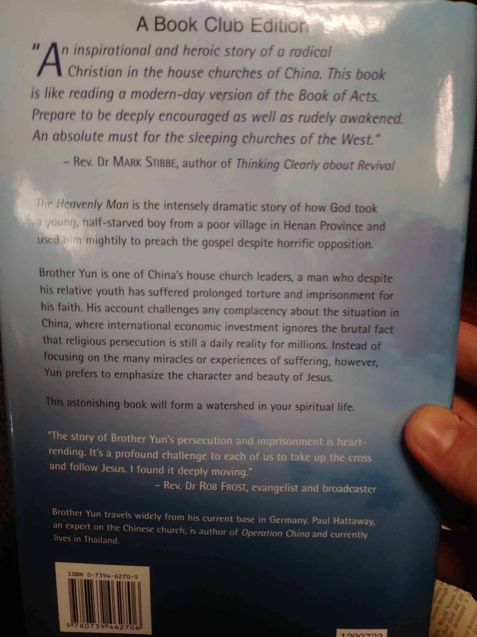 The Heavenly Man - Brother Yun book collectible [Barcode 9780739462706] - Main Image 2