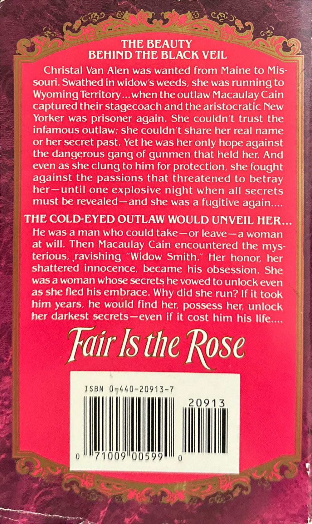 Fair Is The Rose-discarded - Meagan McKinney (Dell Pub Co - Paperback) book collectible [Barcode 9780440209133] - Main Image 2