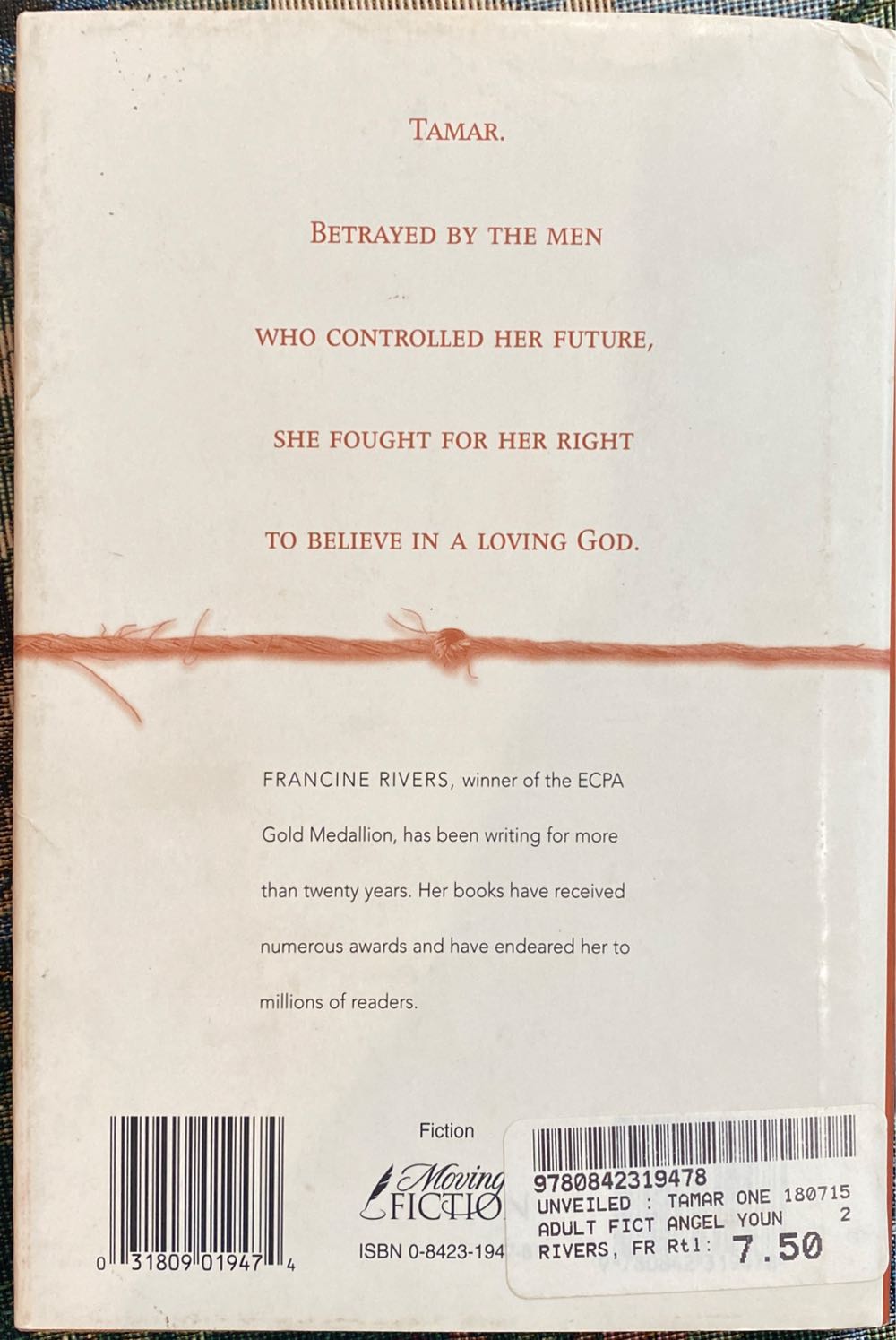 Unveiled: Tamar (The Lineage of Grace Series #1) - Francine Rivers (Tyndale House Publishers, Inc. - Hardcover) book collectible [Barcode 9780842319478] - Main Image 2