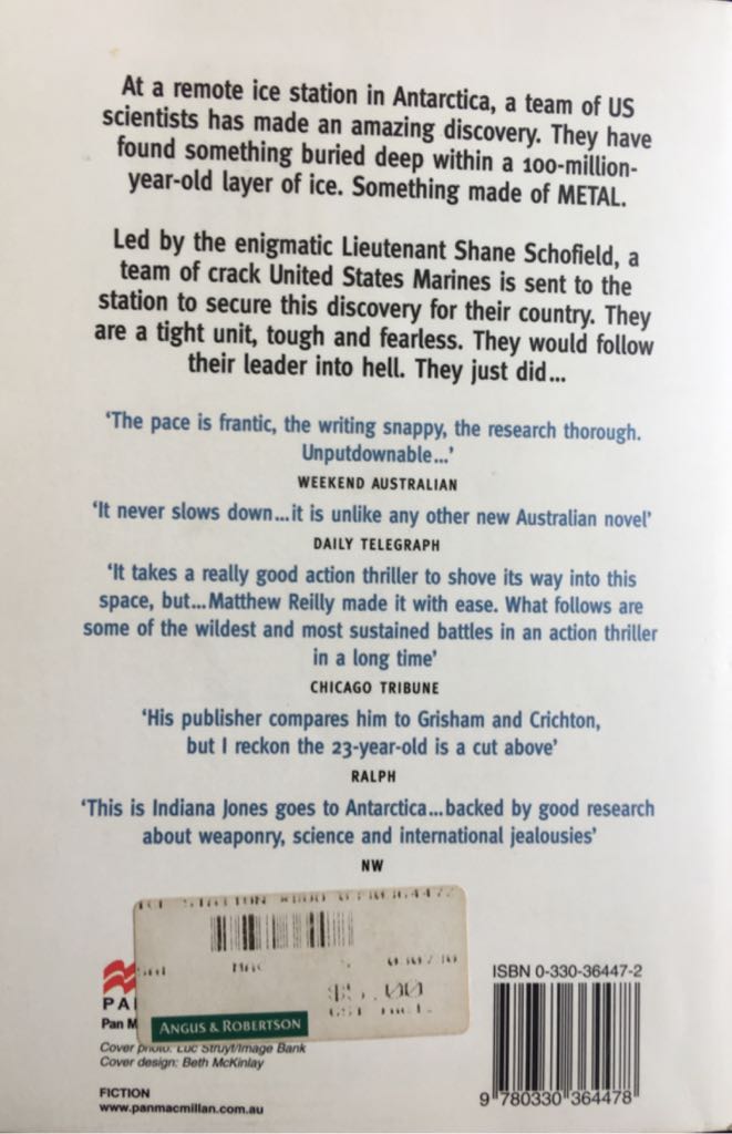 Ice Station - Matthew Reilly (Pan - Paperback) book collectible [Barcode 9780330364478] - Main Image 2