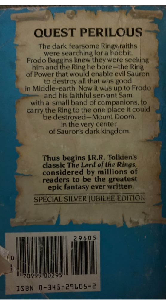 The Fellowship of the Ring - J. R. R. Tolkien (Methuen - Paperback) book collectible [Barcode 9780458907502] - Main Image 2