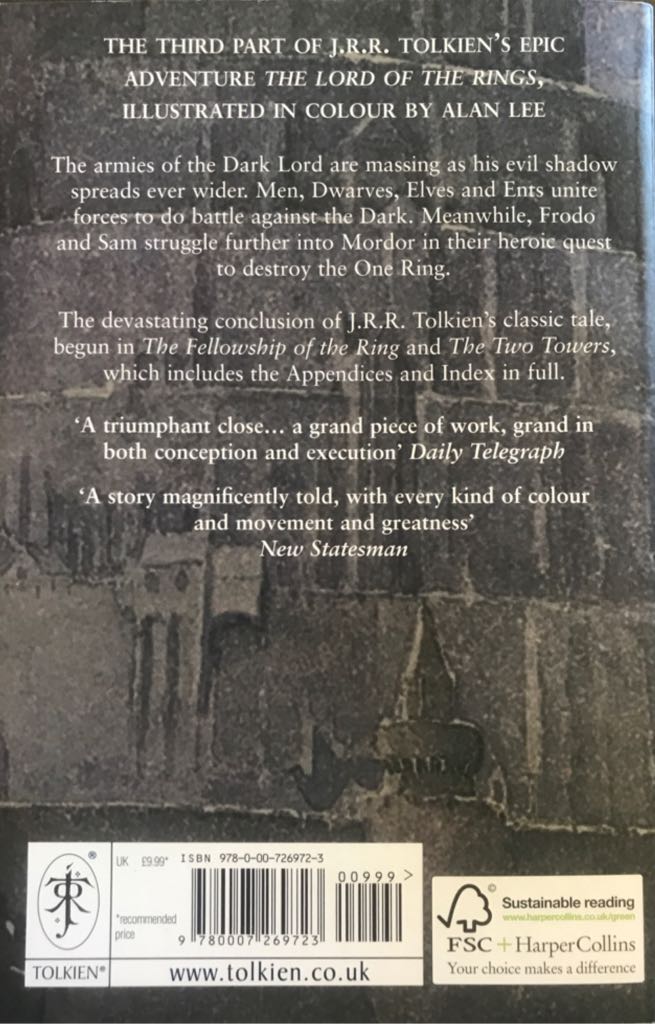 The Return of the King - J.R.R. Tolkien (HarperCollins - Paperback) book collectible [Barcode 9780007269723] - Main Image 2