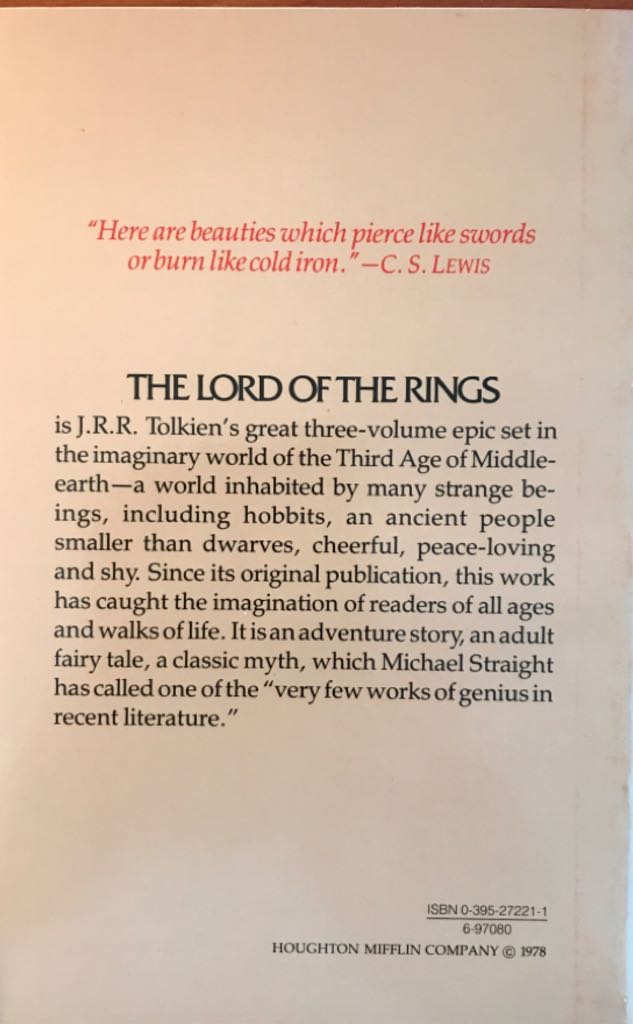 The Return of the King - J.R.R. Tolkien (Houghton Mifflin - Trade Paperback) book collectible [Barcode 9780395272213] - Main Image 2