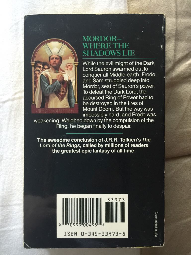 The Return Of The King (50th Anniversary Book Club Edition) - J. R. R. Tolkien (New York : Ballantine Books - Paperback) book collectible - Main Image 2