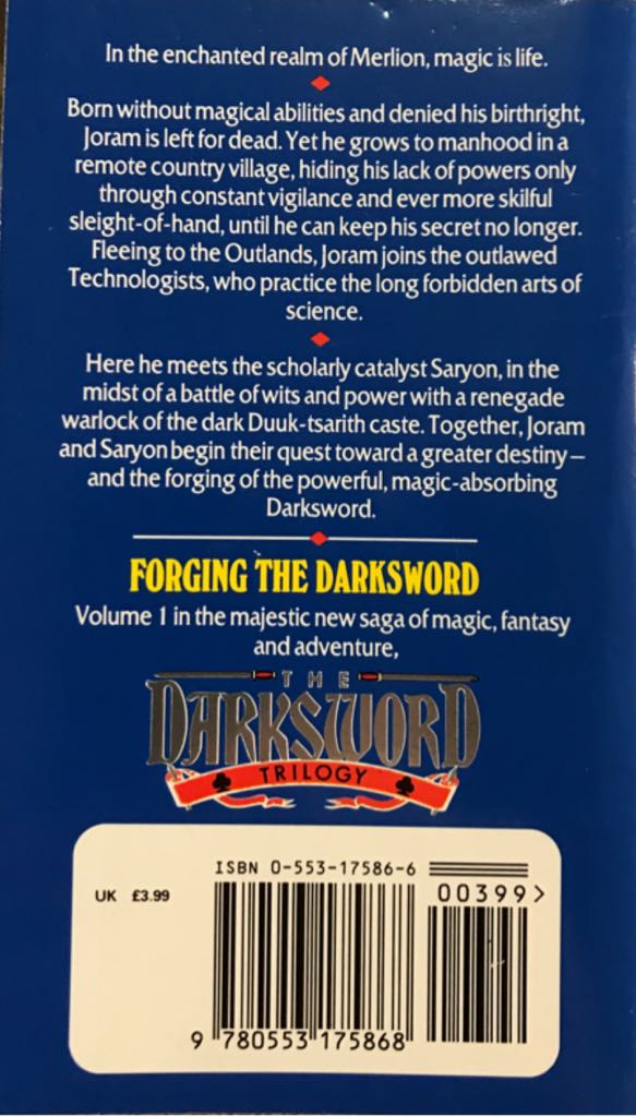 Forging the Darksword - Margaret Weis (Bantam - Paperback) book collectible [Barcode 9780553175868] - Main Image 2