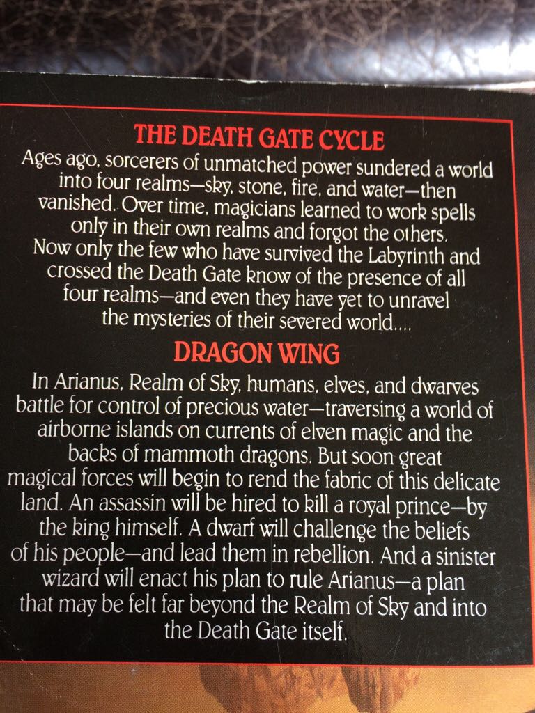 Dragon Wing (The Death Gate Cycle, #1) - Weis (Spectra - Paperback) book collectible [Barcode 9780553286397] - Main Image 2