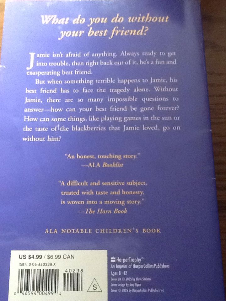 A Taste Of Blackberries  book collectible - Main Image 2