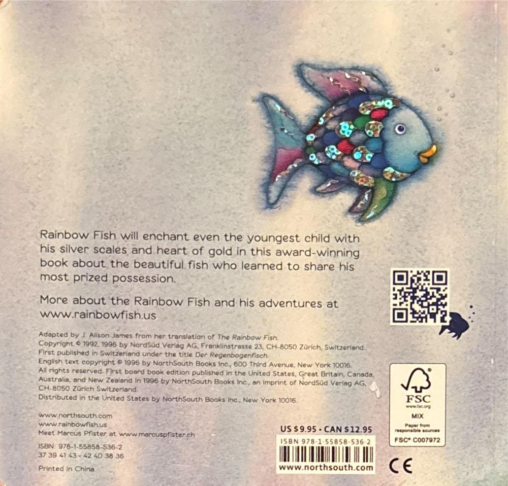 The Rainbow Fish - Marcus Pfister (NorthSouth (NY) - Hardcover) book collectible [Barcode 9781558585362] - Main Image 2