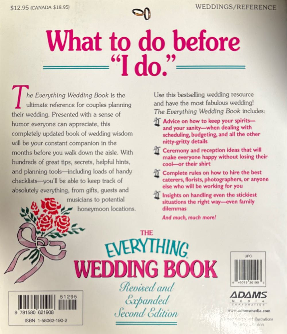 The Everything Wedding Book - Janet (Anastasio (Adams Media Corp) book collectible [Barcode 9781580621908] - Main Image 2