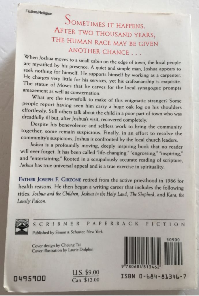 Joshua 1: Joshua - Joseph F. Girzone (Scribner Paperback Fiction - Paperback) book collectible [Barcode 9780684813462] - Main Image 2