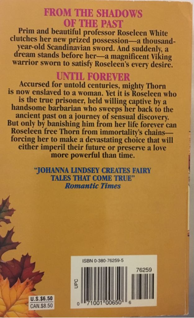 Until Forever - Johanna Lindsey (Avon - Paperback) book collectible [Barcode 9780380762590] - Main Image 2