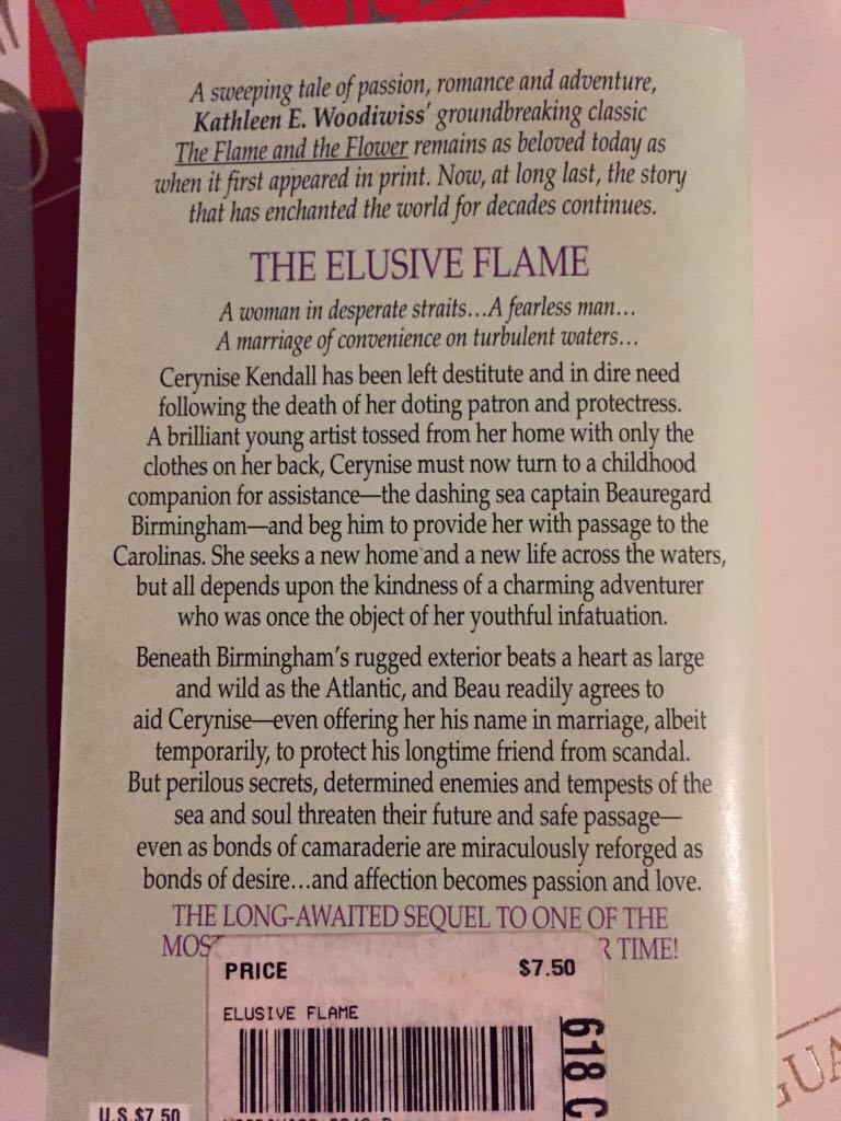 The Elusive Flame - Kathleen E. Woodiwiss (Avon - Paperback) book collectible [Barcode 9780380807864] - Main Image 2
