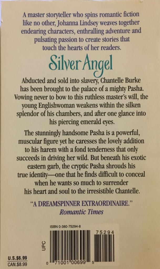 Silver Angel-discarded - Johanna Lindsey (Avon - Paperback) book collectible [Barcode 9780380752942] - Main Image 2