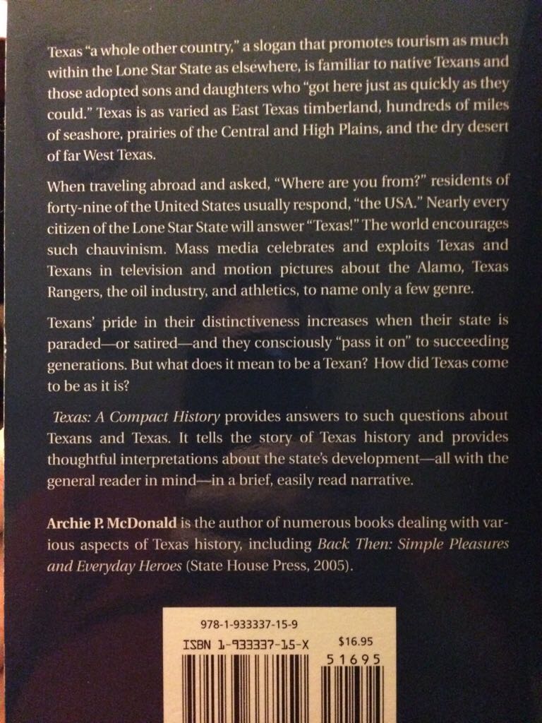 Texas - James A. Michener (State House Press) book collectible [Barcode 9781933337159] - Main Image 2