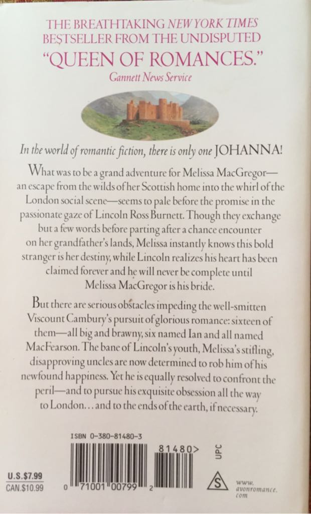 The Pursuit - Johanna Lindsey (Avon - Paperback) book collectible [Barcode 9780061131158] - Main Image 2