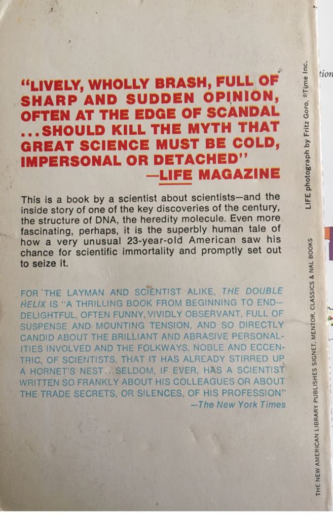 The Double Helix - James D. Watson (A Signet Book) book collectible - Main Image 2