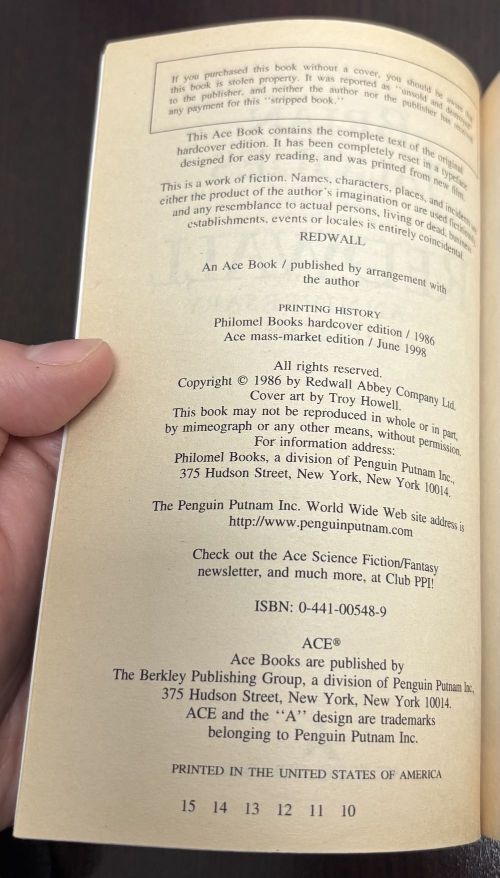 Redwall - Jacques, Brian (Ace Books - Paperback) book collectible [Barcode 9780441005482] - Main Image 4
