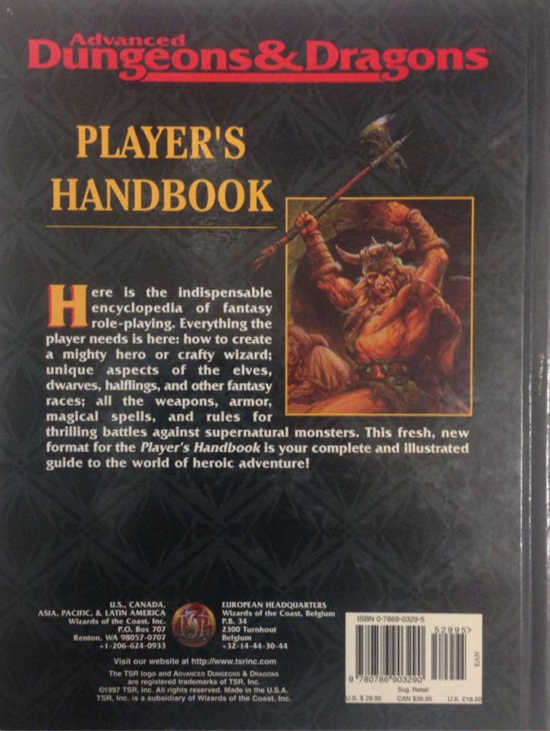 Players Handbook - Tsr (TSR - Hardcover) book collectible [Barcode 9780786903290] - Main Image 2