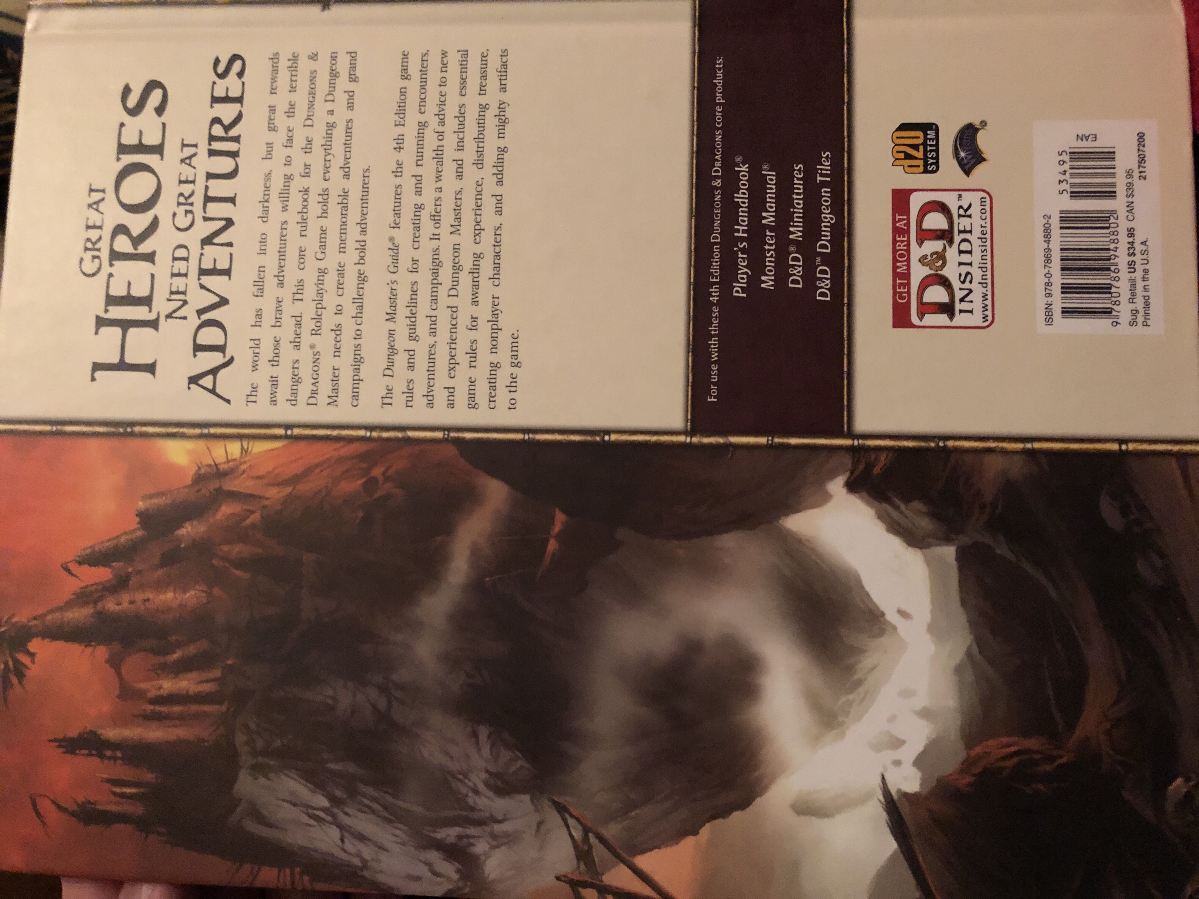 Dungeon Masters Guide - James Wyatt (Wizards of the Coast - Hardcover) book collectible [Barcode 9780786948802] - Main Image 2