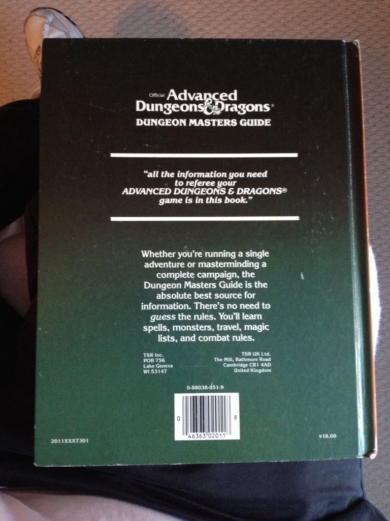 Dungeon Masters Guide - Wizards of the Coast (TSR - Hardcover) book collectible [Barcode 9780880380515] - Main Image 2