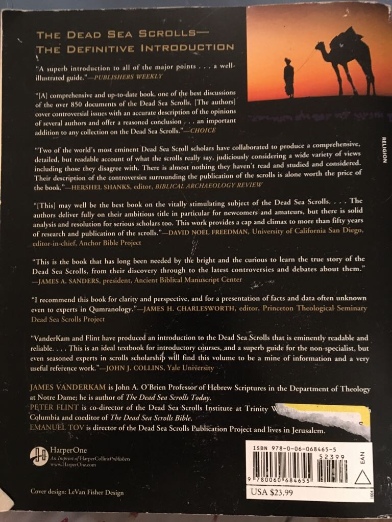 The Meaning of the Dead Sea Scrolls - James VanDerKam (- Paperback) book collectible [Barcode 9780060684655] - Main Image 2