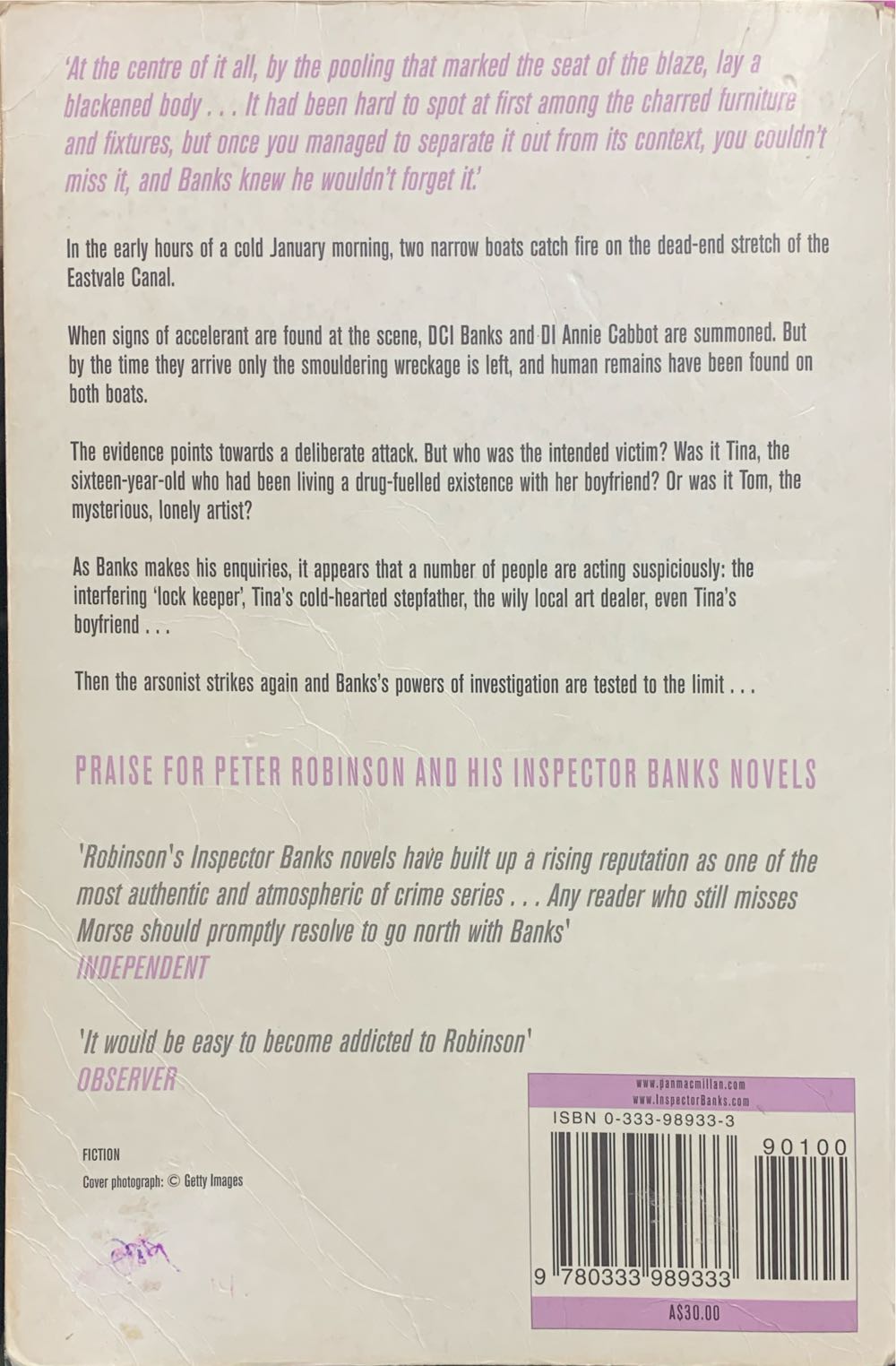 Playing With Fire - Peter Robinson (Macmillan - Trade Paperback) book collectible [Barcode 9780333989333] - Main Image 2