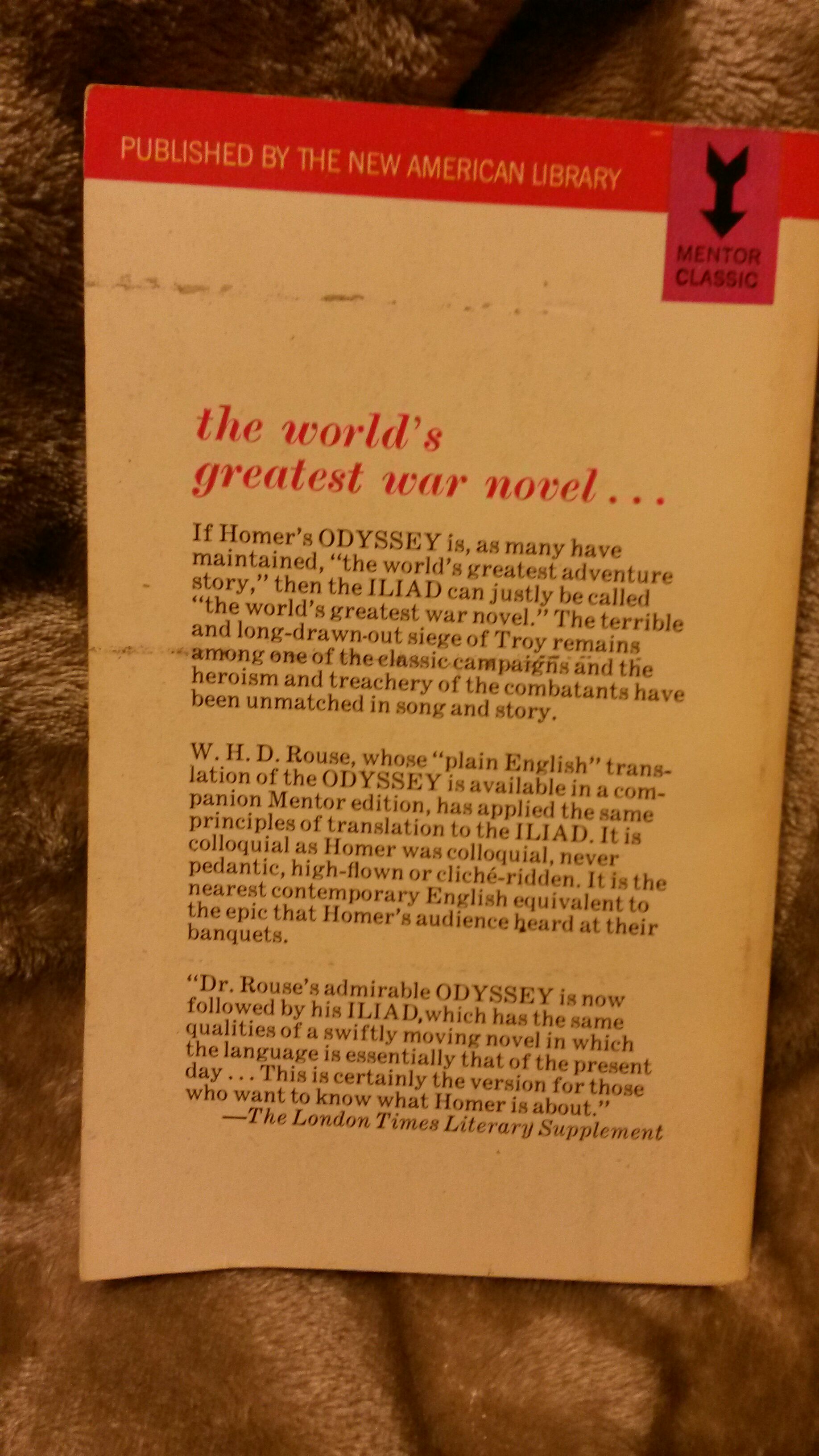 The Iliad  (A Mentor Classic - Paperback) book collectible [Barcode 9786666666668] - Main Image 2