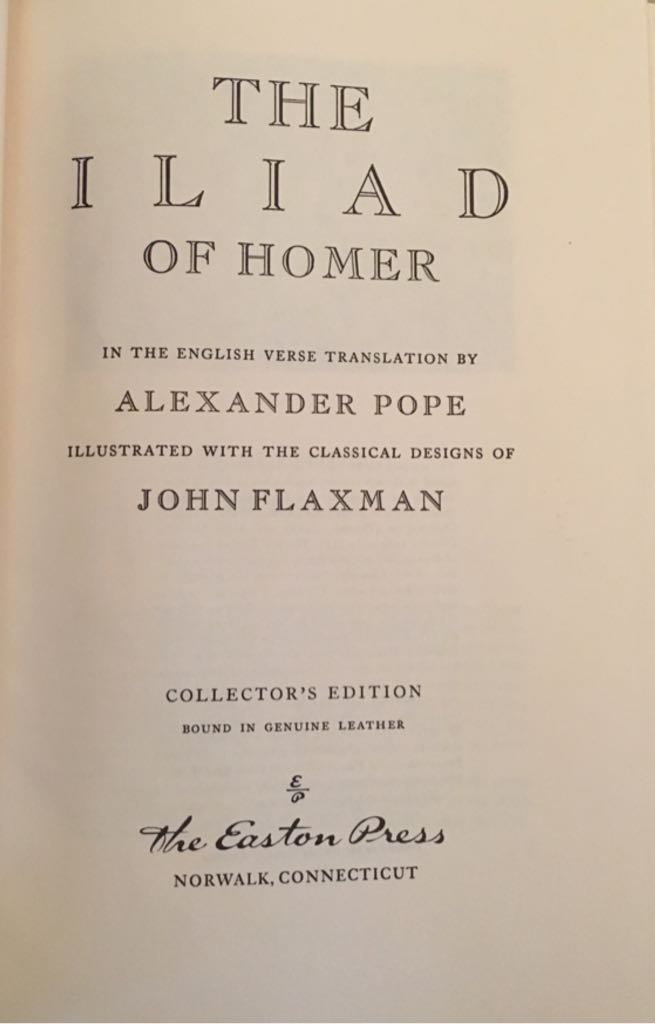 Iliad, The - Homer (The Easton Press - Hardcover) book collectible - Main Image 2