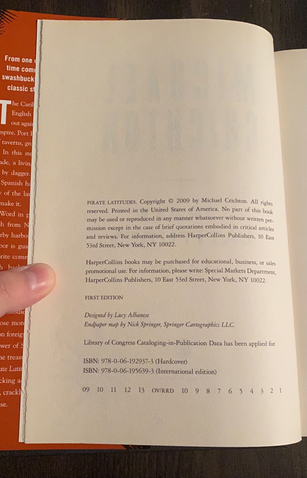 Pirate Latitudes - Michael Crichton (Harper - Hardcover) book collectible [Barcode 9780061929373] - Main Image 4