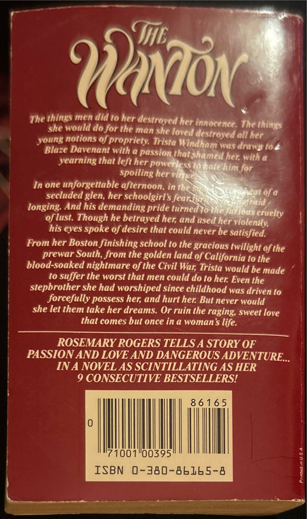The Wanton - Rosemary Rogers (Avon Books - Hardcover) book collectible [Barcode 9780380861651] - Main Image 2