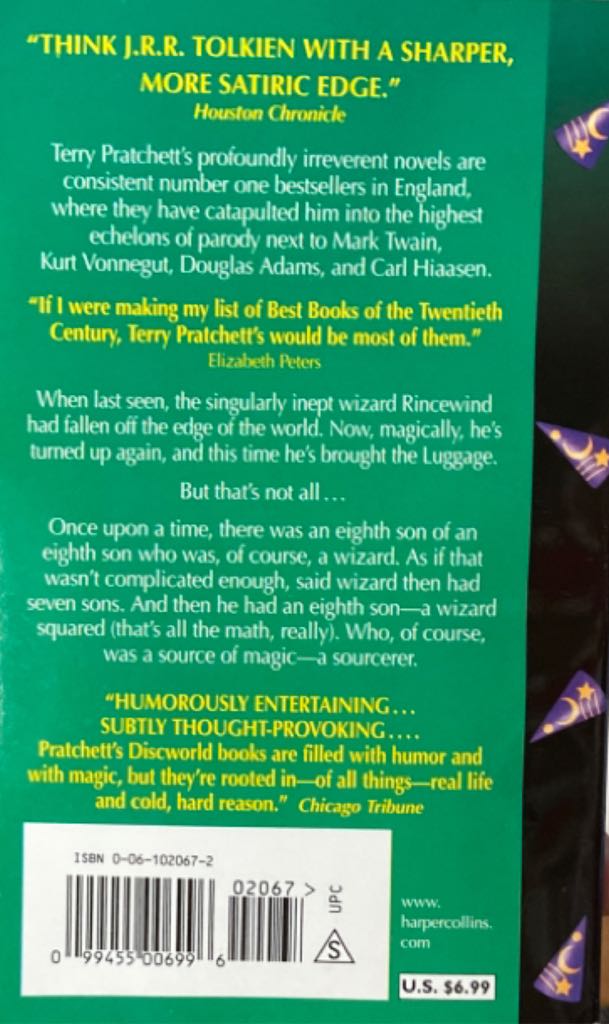 Sourcery - Terry Pratchett (HarperTorch - Paperback) book collectible [Barcode 9780061020674] - Main Image 2