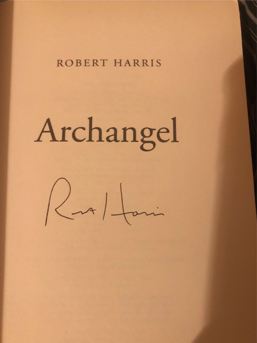 Archangel - Robert Harris (Hutchinson - Hardcover) book collectible [Barcode 9780091779245] - Main Image 2