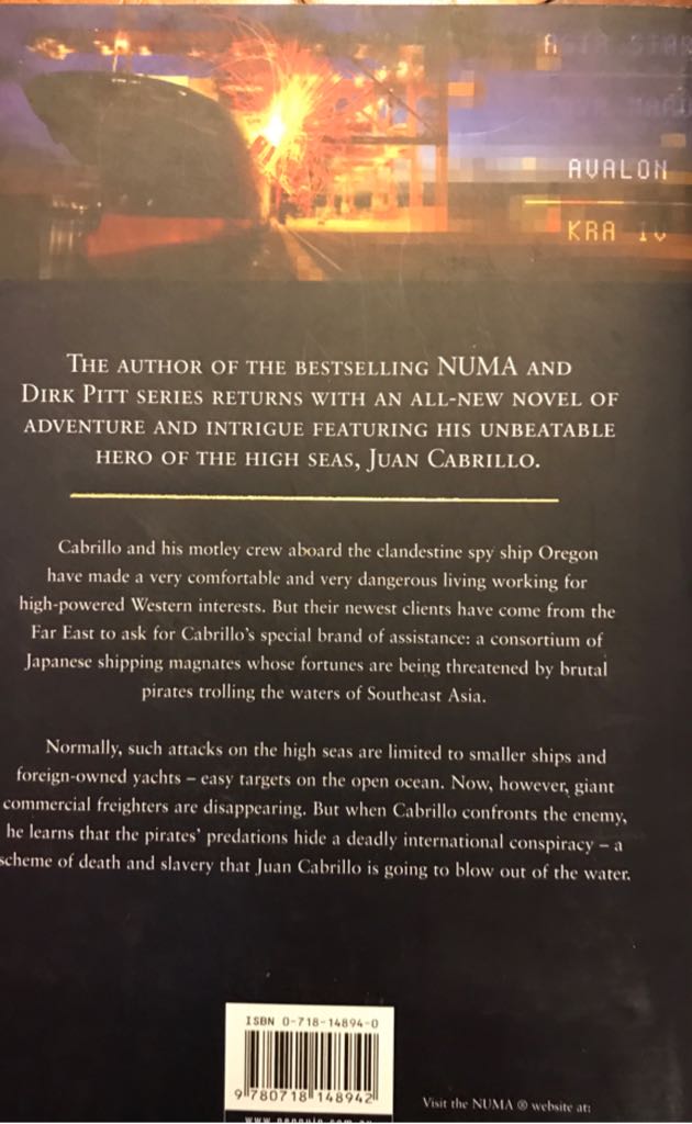 Dark Watch - Clive Cussler book collectible - Main Image 2