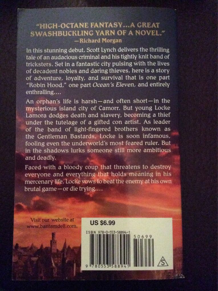 The Lies of Locke Lamora - Scott Lynch (Del Rey Books - Paperback) book collectible [Barcode 9780553588941] - Main Image 2