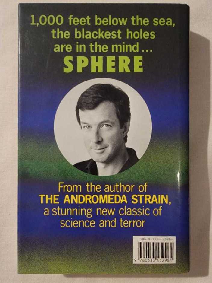 Sphere - Michael Crichton (Macmillan - Hardcover) book collectible [Barcode 9780333452981] - Main Image 2