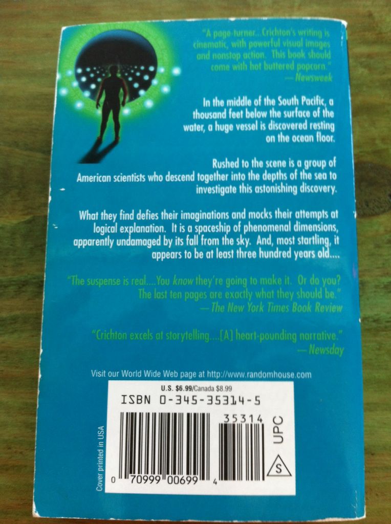 Sphere - Michael Crichton (Ballantine Books - Paperback) book collectible [Barcode 9780345353146] - Main Image 2