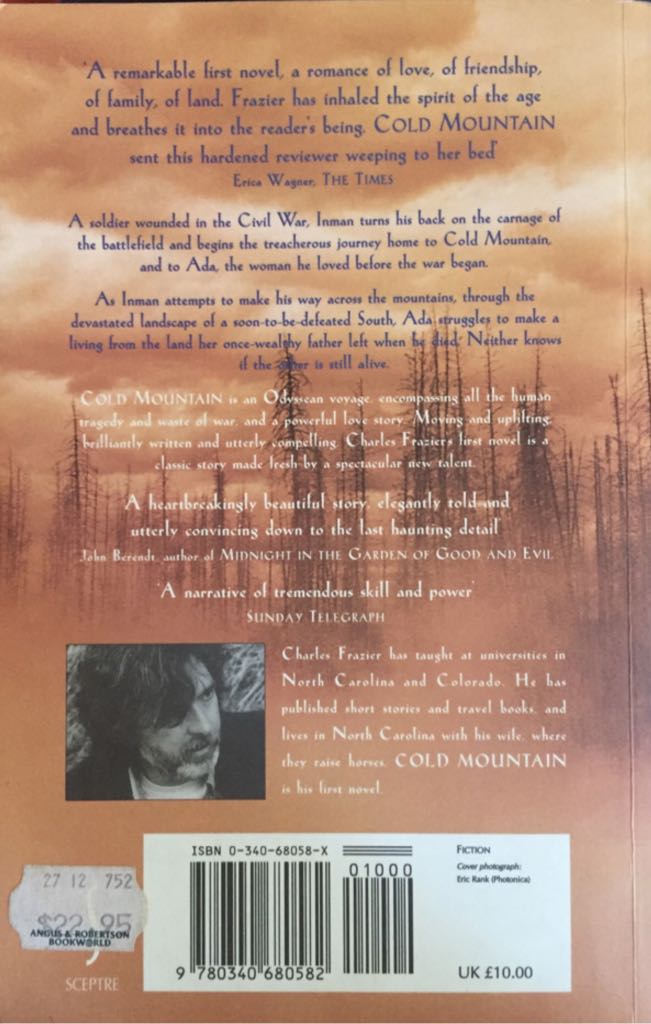 Cold Mountain - Charles Frazier (Hodder & Stoughton Limited - Paperback) book collectible [Barcode 9780340680582] - Main Image 2