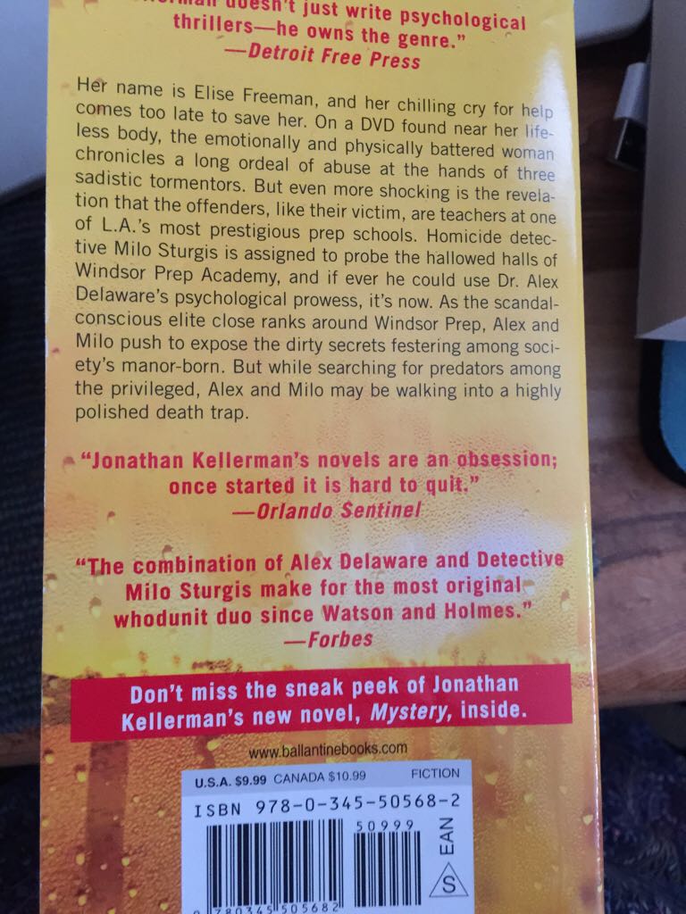 Deception - Jonathan Kellerman (Ballantine Books - Paperback) book collectible [Barcode 9780345505682] - Main Image 2