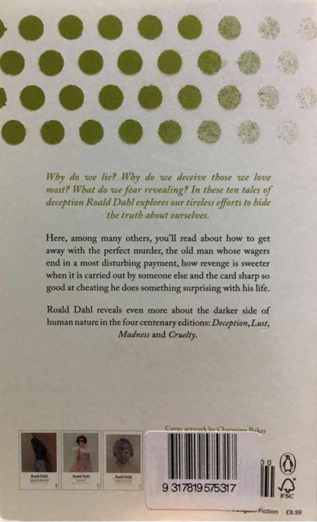 Deception - Roald Dahl (Penguin Books - Paperback) book collectible [Barcode 9781405933001] - Main Image 2