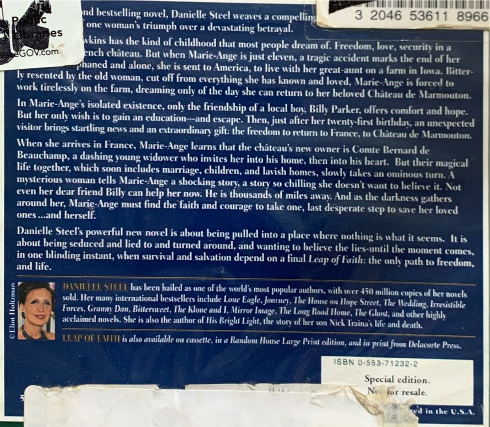 Leap Of Faith - Danielle Steel (Random House - Audiobook) book collectible [Barcode 9780593043639] - Main Image 2