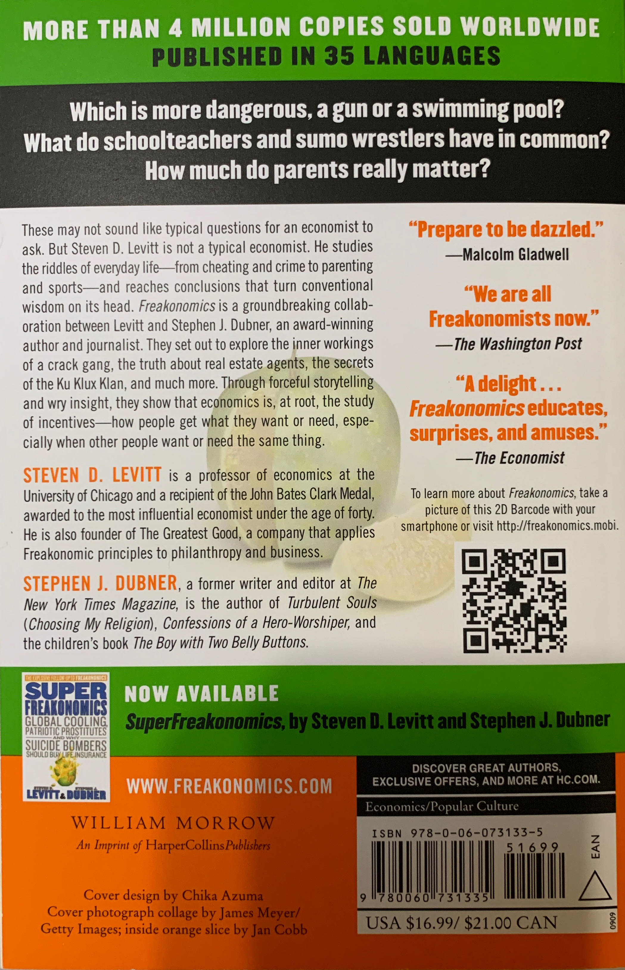 Freakonomics - Steven D. Levitt (Perennial - Paperback) book collectible [Barcode 9780060731335] - Main Image 2