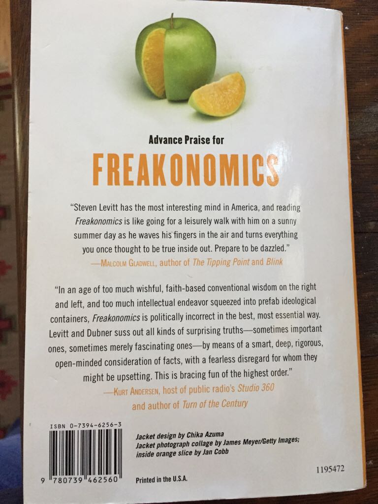 Freakonomics - Steven D Levitt book collectible [Barcode 9780739462560] - Main Image 2