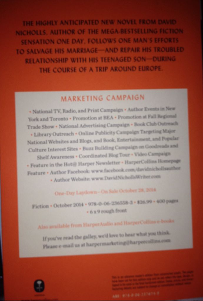 Us - David Nicholls (Harper - Hardcover) book collectible [Barcode 9780062365583] - Main Image 2