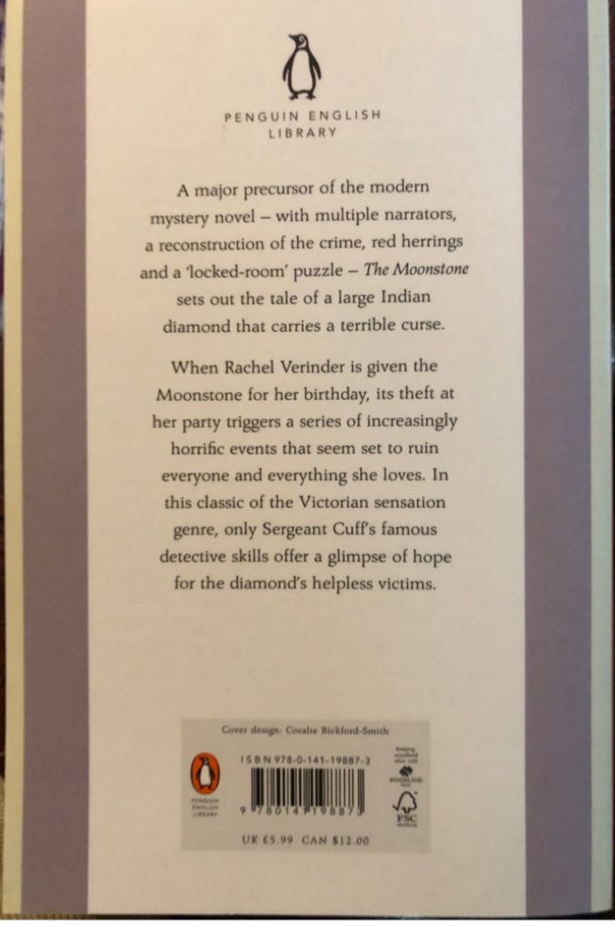 Moonstone, The - Wilkie Collins (Penguin - Paperback) book collectible [Barcode 9780141198873] - Main Image 2