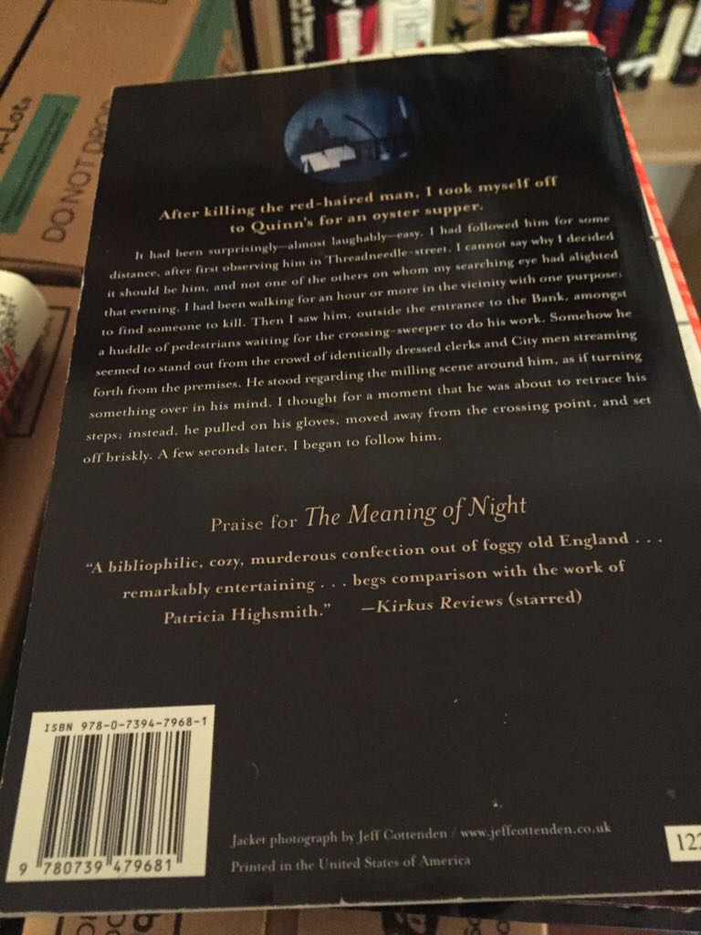 The Meaning of Night - Michael Cox (Trade Paperback) book collectible [Barcode 9780739479681] - Main Image 2