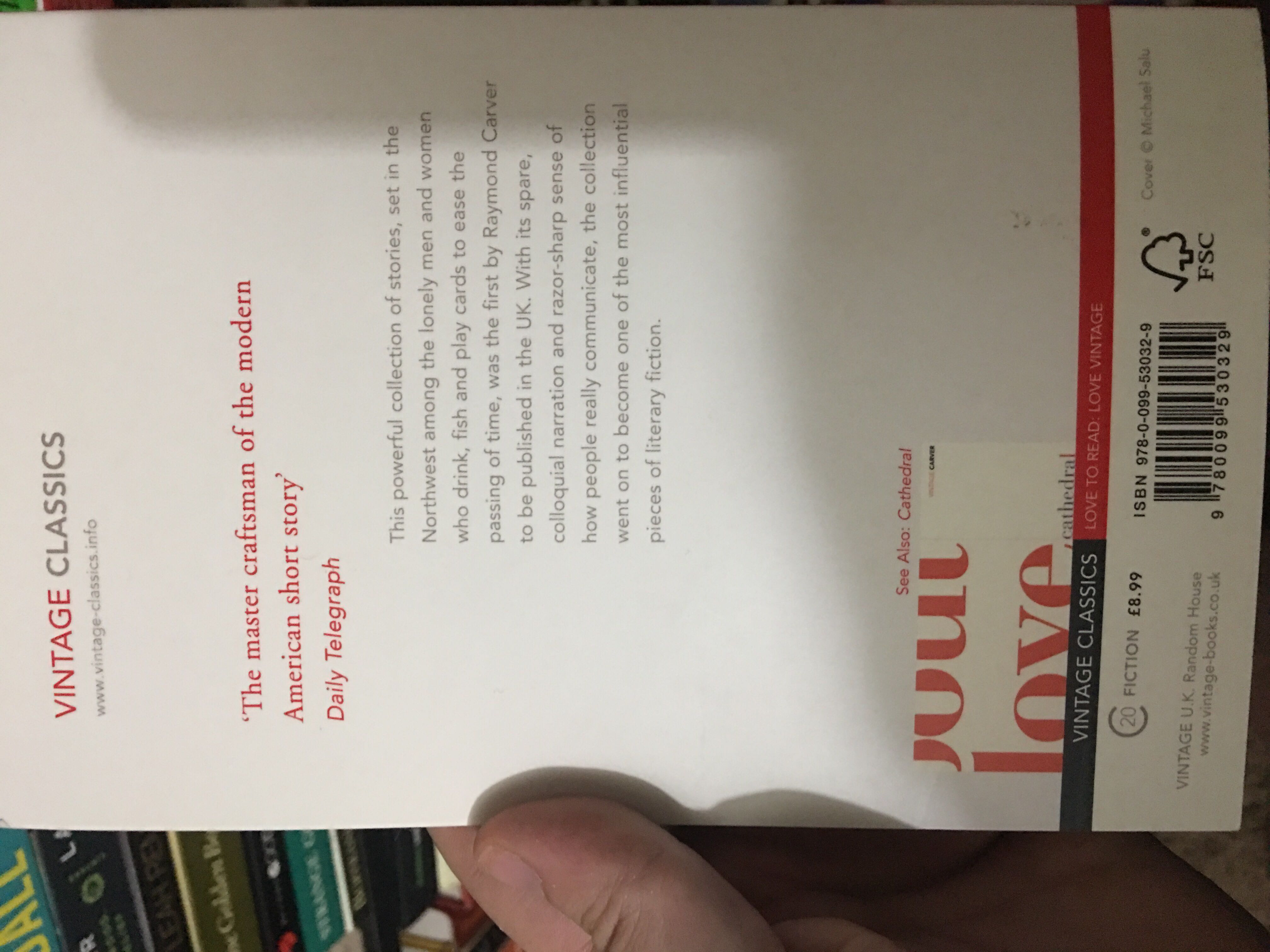 What We Talk About When We Talk About Love - Raymond Carver (Vintage - Paperback) book collectible [Barcode 9780099530329] - Main Image 2