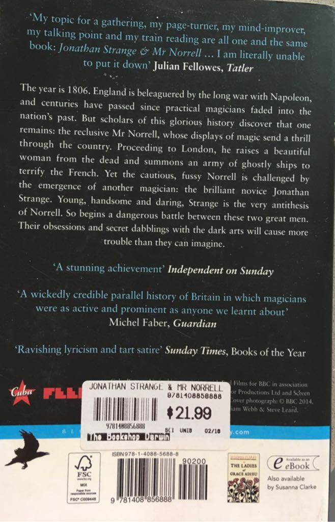 Jonathan Strange And Mr Norrell - Susanna Clarke book collectible [Barcode 9781408856888] - Main Image 2