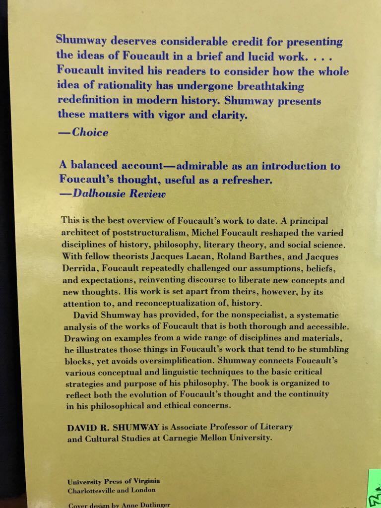 Michel Foucault - David R. (University of Virginia Press) book collectible [Barcode 9780813914152] - Main Image 2