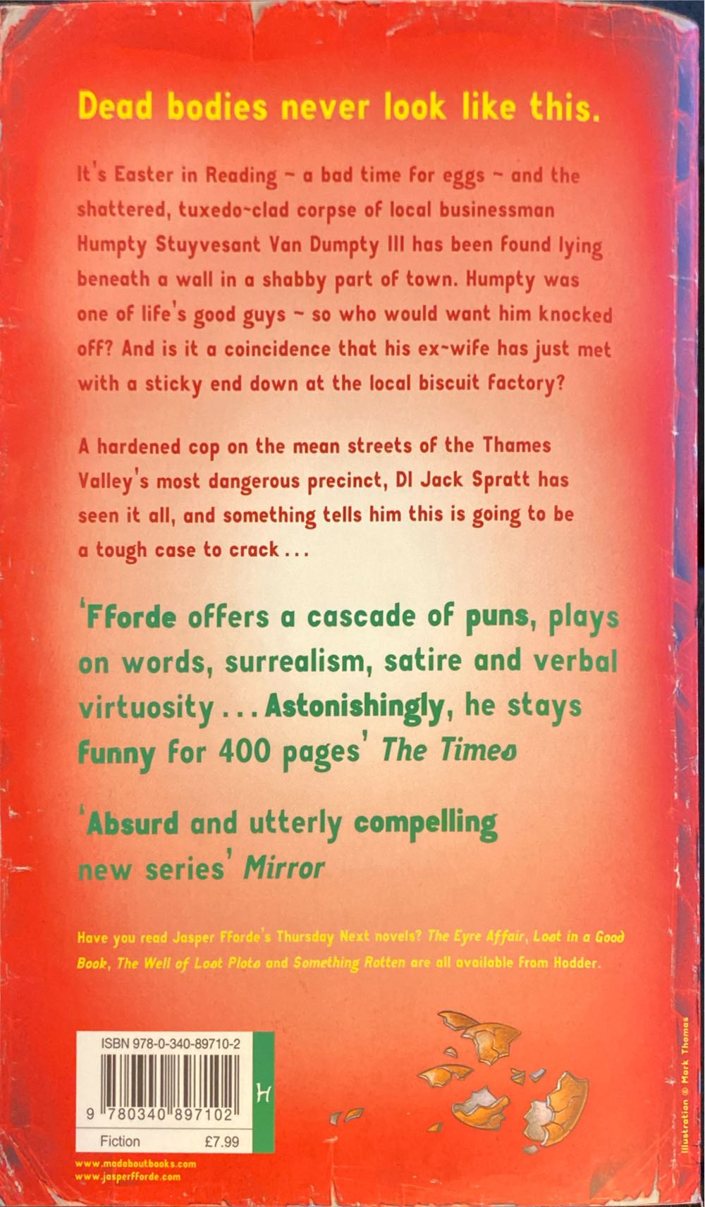 The Big Over Easy - Jasper Fforde (Hodder and Stoughton - Paperback) book collectible [Barcode 9780340897102] - Main Image 2