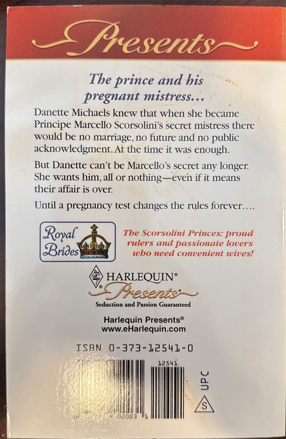 His Royal Love-child - Lucy Monroe (Harlequin Presents - Paperback) book collectible [Barcode 9780373125418] - Main Image 2